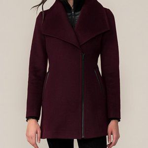 BURGUNDY CLASSIC WOOL COAT